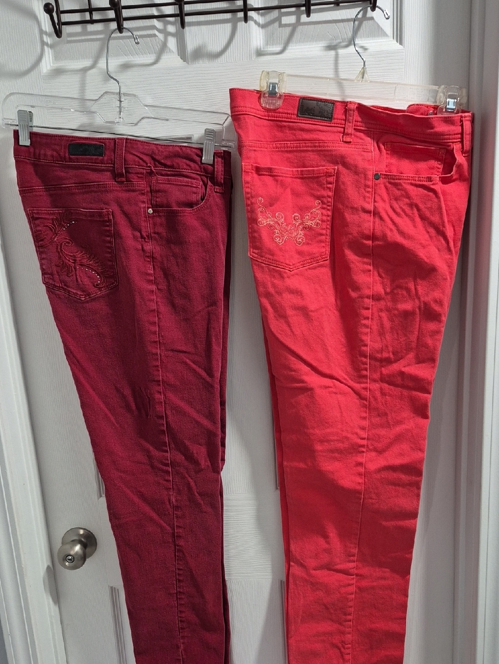Lee Women’s Jeans in Deep Red and Coral